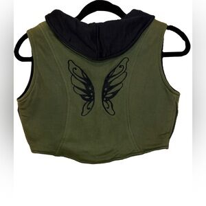 ✨Fairycore Hooded Crop Vest – XS – NWT✨